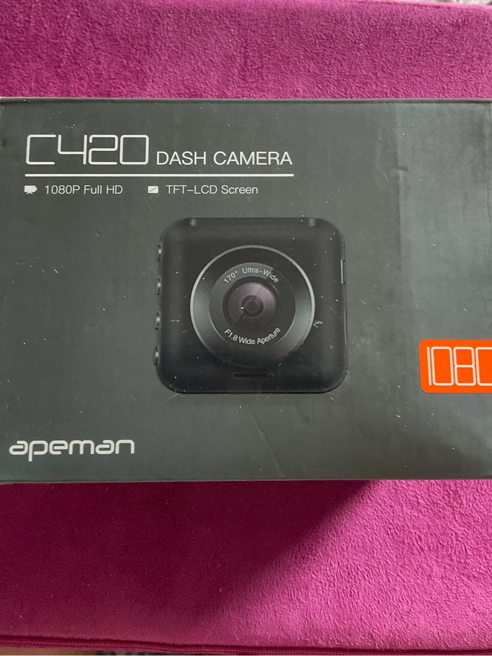 Apeman C420 Dash Camera - Black - 1080P Full HD, NIB